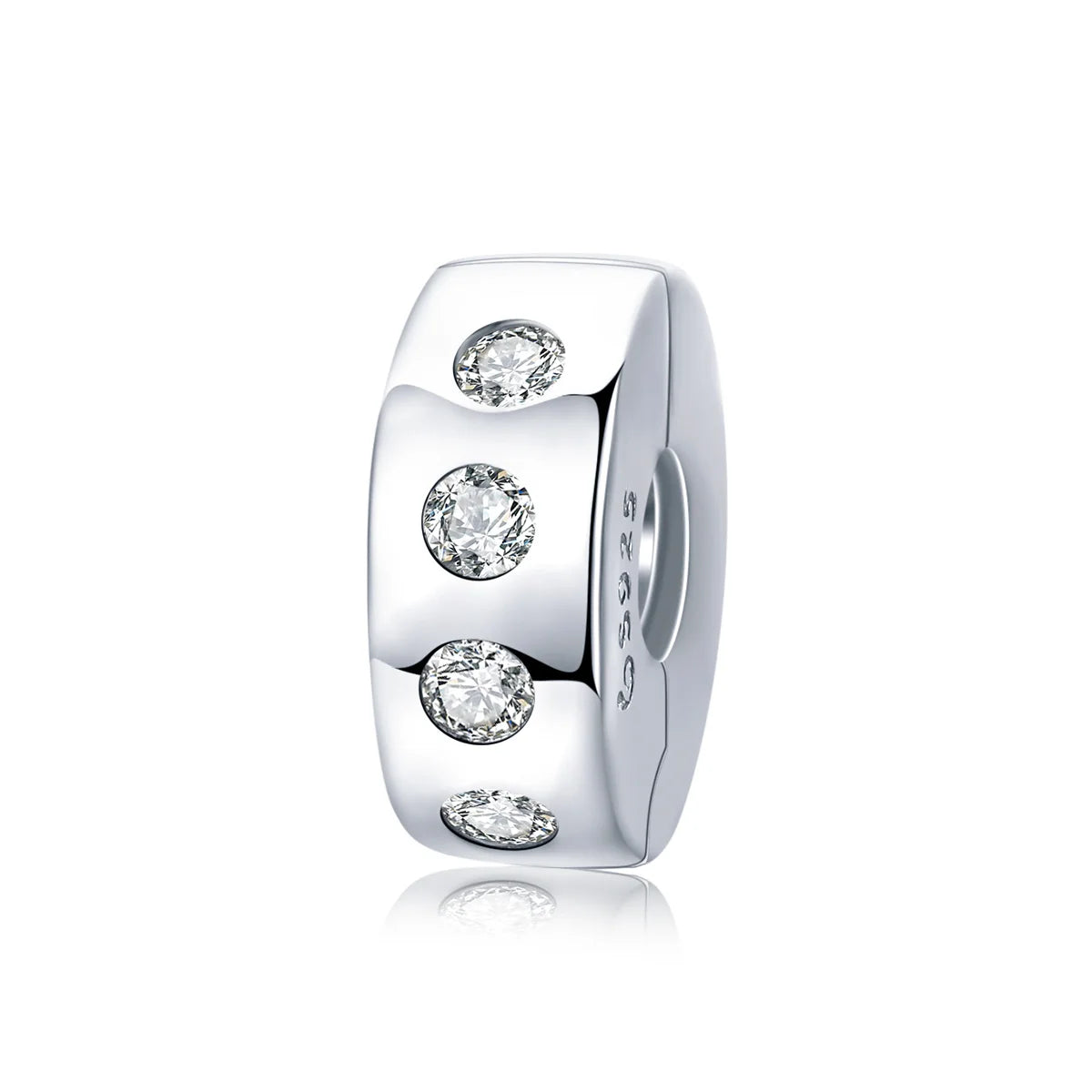 Vireen spacer charm in 925 sterling silver with smooth finish | Asttery
