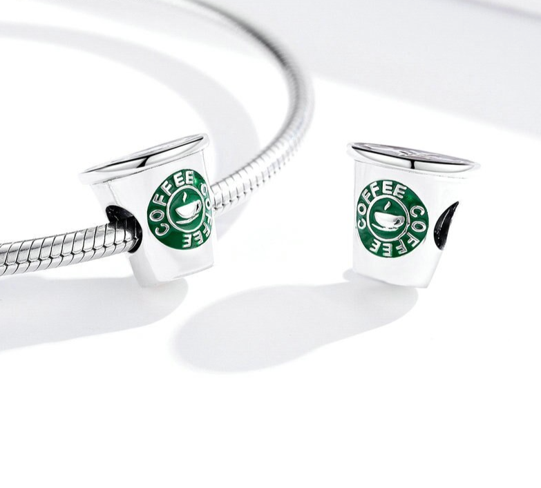 Velluto charm in 925 sterling silver inspired by takeaway coffee | Asttery