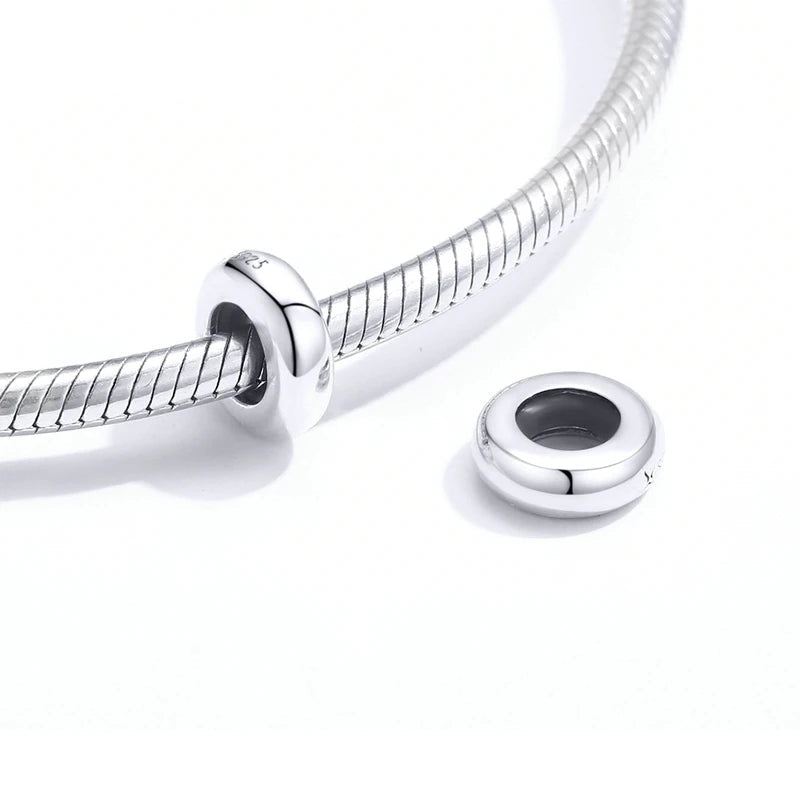 Minimalist silver spacer charm Vireen | Asttery
