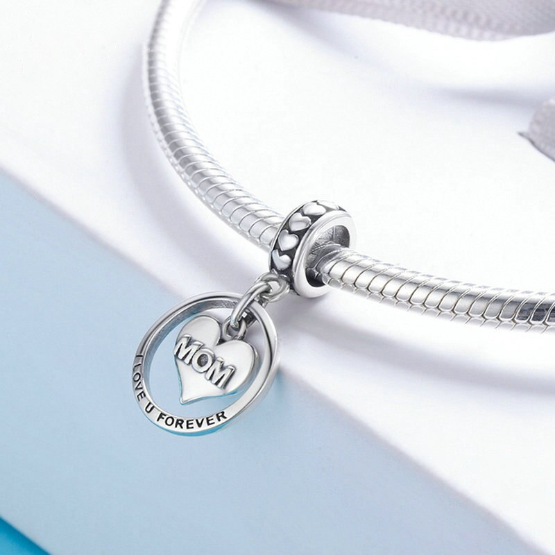 Sentimental 925 silver charm Maëvia tribute to maternal love | Asttery