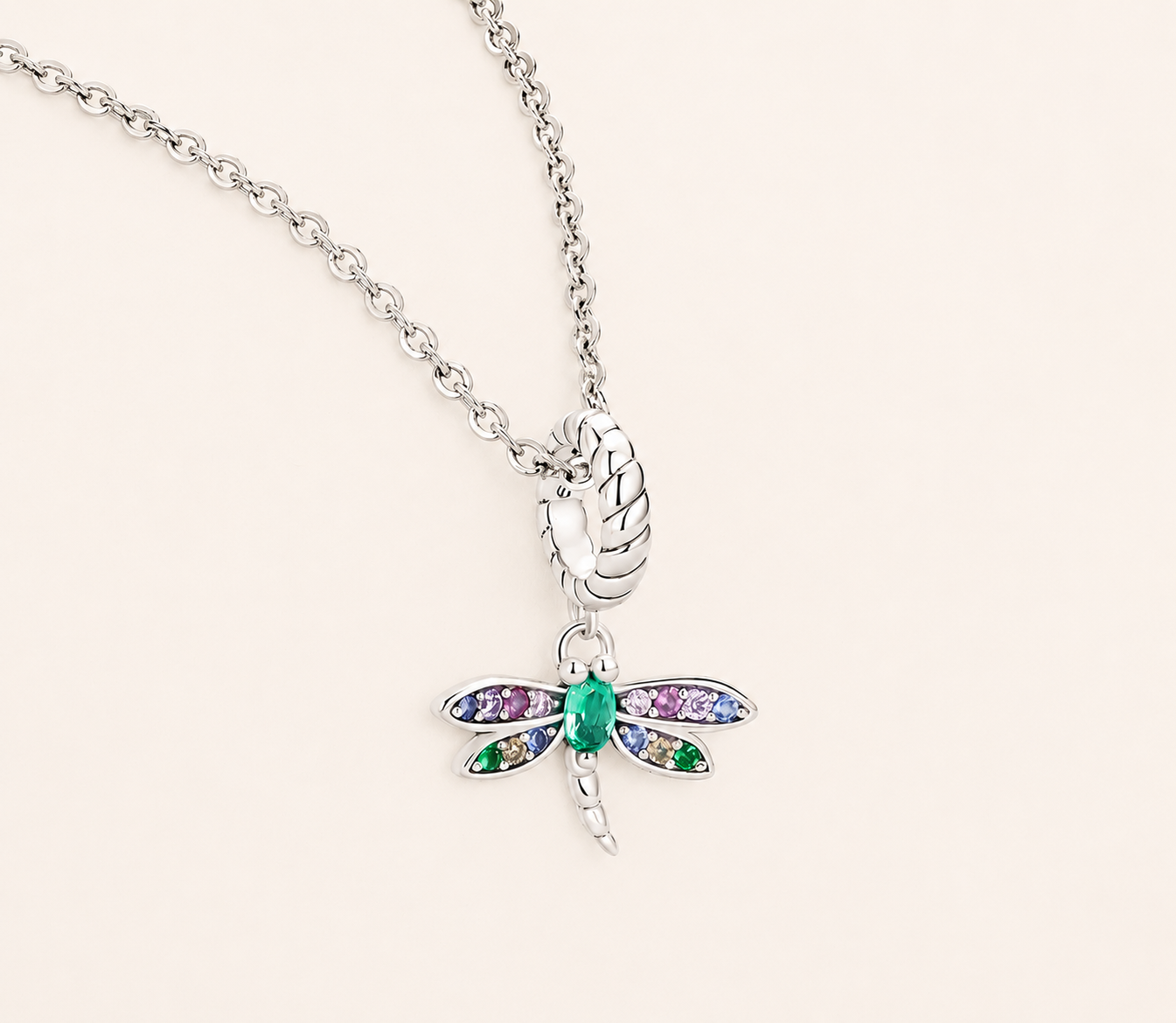 Draelin embodies the enchanting essence of a dragonfly gliding through warm sunlight | 925 Silver | Asttery
