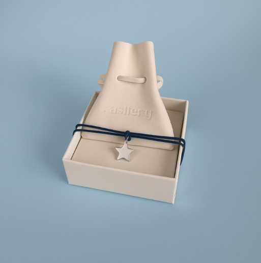 Minimalist jewelry packaging, soft-touch pouch, a refined presentation, full of meaning and grace , Asttery Jewellery